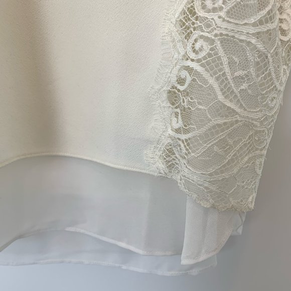 Cooper & Ella Ivory Lace Detail Layered Blouse, L - Picture 7 of 11